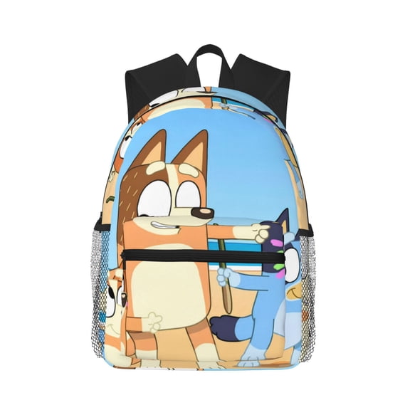 Kowoue Bluey Pattern Casual Backpack – School Backpack Lightweight & Ergonomic Design, Water-Resistant, Spacious & Comfortable, Travel