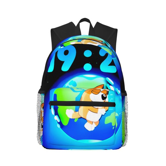 Kowoue Bluey Pattern Casual Backpack – School Backpack Lightweight & Ergonomic Design, Water-Resistant, Spacious & Comfortable, Travel