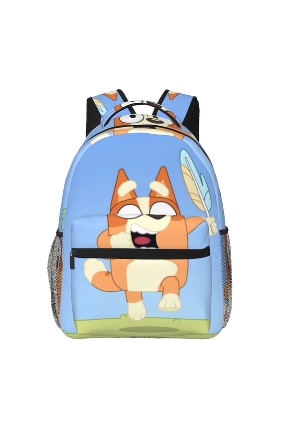 Bluey Pattern Casual Backpack for School & Travel  Lightweight Ergonomic Backpack with Laptop Compartment, Multiple Pockets-One Size