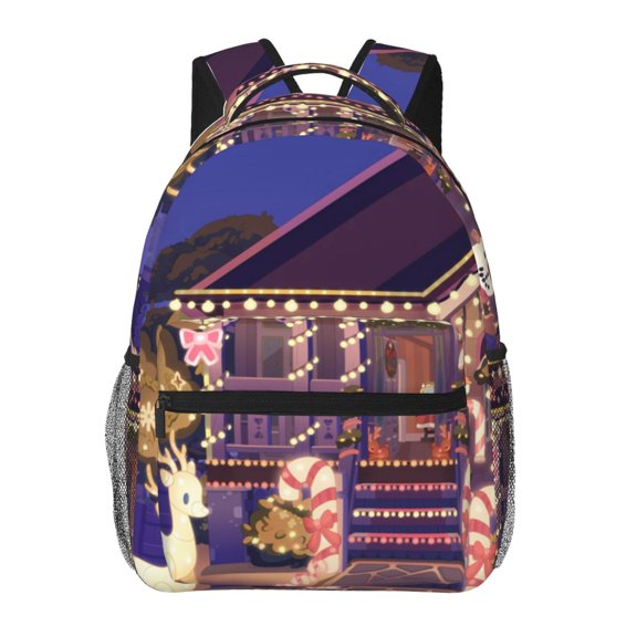 Kowoue Bluey Pattern Casual Backpack for School & Travel Lightweight Ergonomic Backpack with Laptop Compartment, Multiple Pockets-One Size