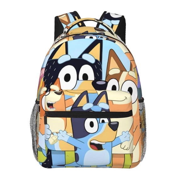 Kowoue Bluey Pattern Casual Backpack for School & Travel Lightweight Ergonomic Backpack with Laptop Compartment, Multiple Pockets-One Size