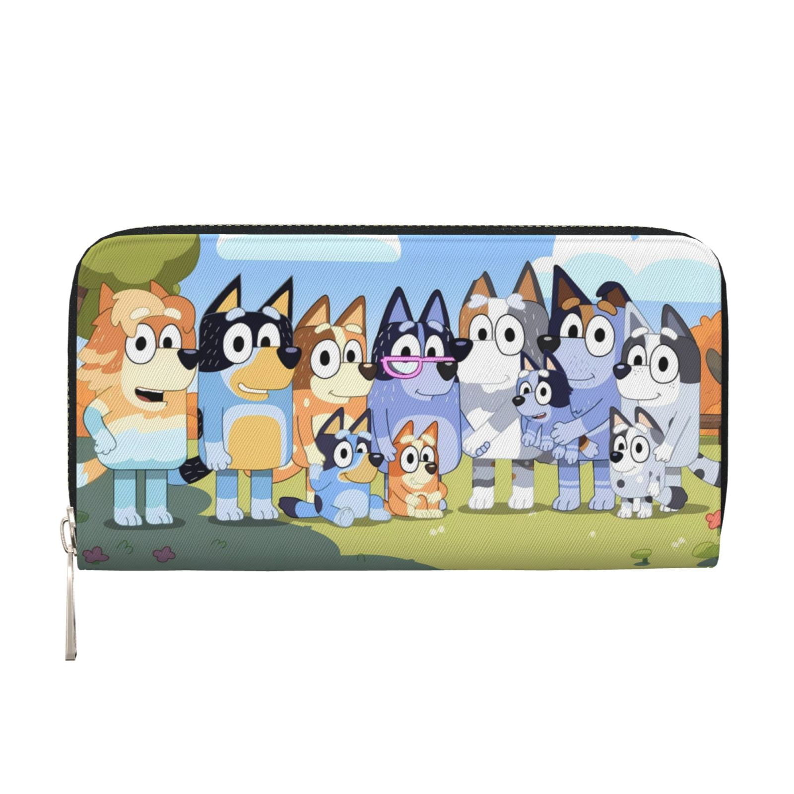Kowoue Bluey Pattern Genuine Leather Long Wallet Card holder Wallet ...