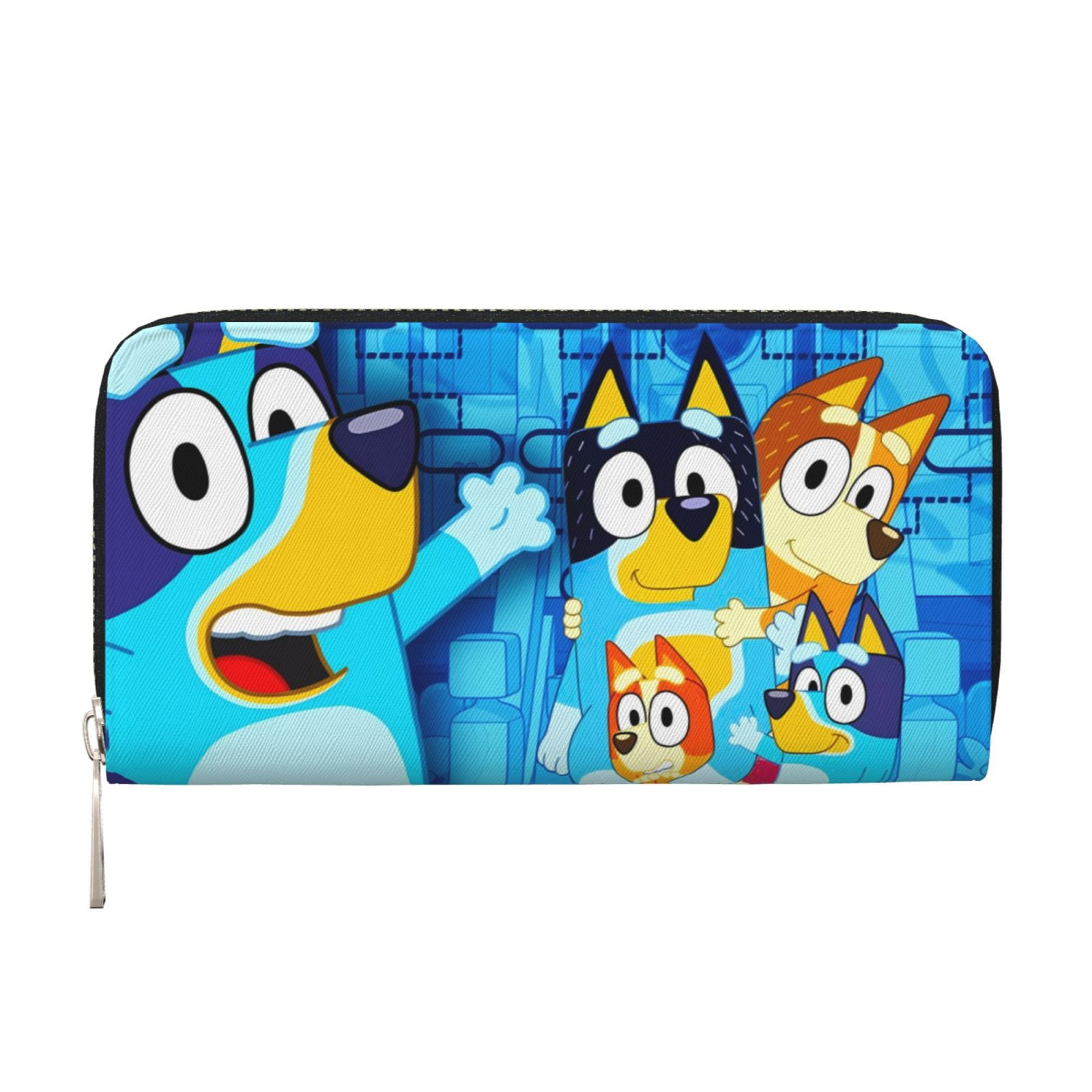 Kowoue Bluey Pattern Genuine Leather Long Wallet Card holder Wallet ...