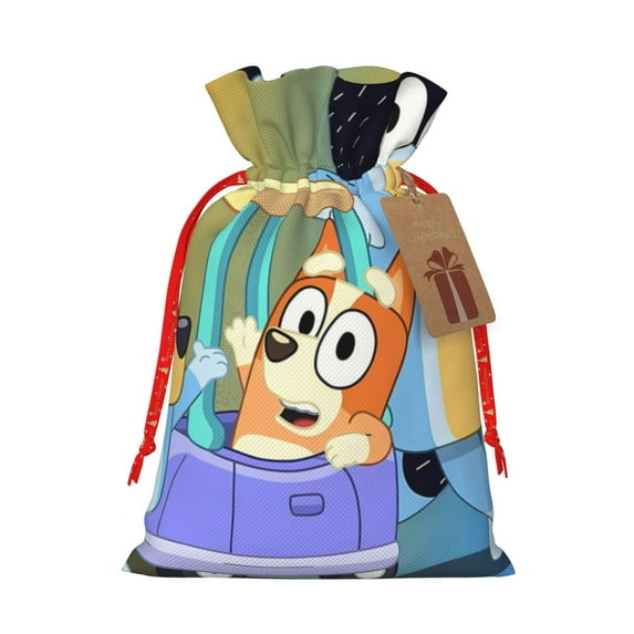 Kowoue Bluey Pattern Gift Bags ,Party Gift Bag, Christmas Goody Bags for Christmas Holidays Party Favors and Presents-Medium