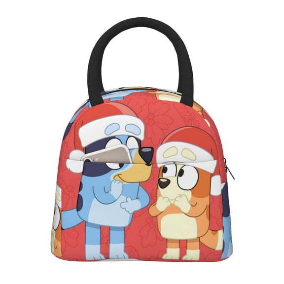 Kowoue Bluey Pattern Insulated Lunch Bag – Handheld Thermal Tote Picnic Bag School Lunch Box Bag Portable Food Storage Bag-One Size