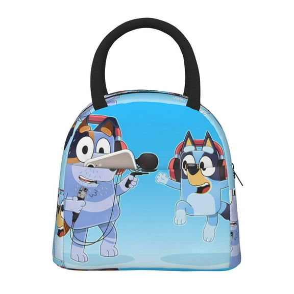 Kowoue Bluey Pattern Insulated Lunch Bag – Handheld Thermal Tote Picnic Bag School Lunch Box Bag Portable Food Storage Bag-One Size