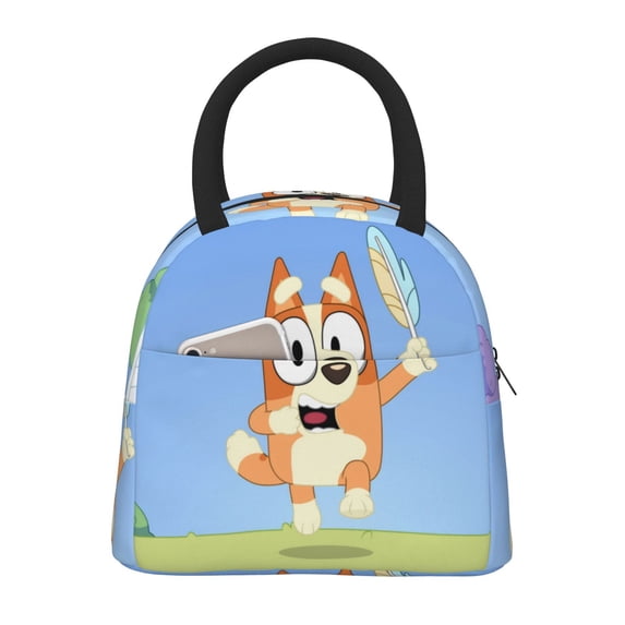 Kowoue Bluey Pattern Insulated Lunch Bag – Handheld Thermal Tote Picnic Bag School Lunch Box Bag Portable Food Storage Bag-One Size
