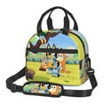 thumbnail image 1 of Kowoue Bluey Pattern Insulated Lunch Bag with Detachable Shoulder Strap - Portable Water-Resistant & Durable, Perfect for Work, School, and Picnic, 1 of 7