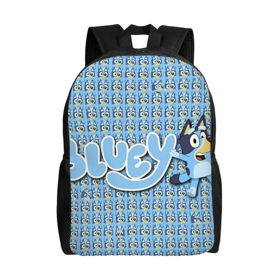 Kowoue Bluey Pattern Large Capacity Backpack Padded Laptop Compartment, Ergonomic Design for School, Work, Travel, and Outdoor Activities