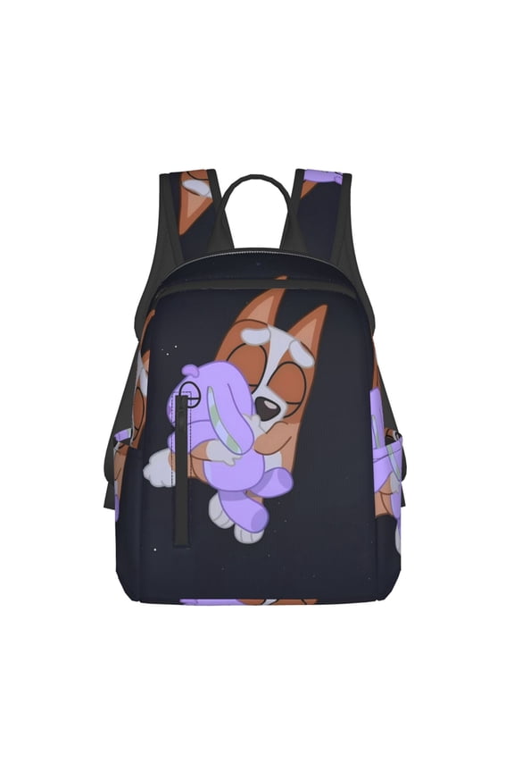 Bluey Pattern School Backpack for Students Tear-resistant Bag Spacious, Comfortable, and Stylish Backpack with Multiple Pockets