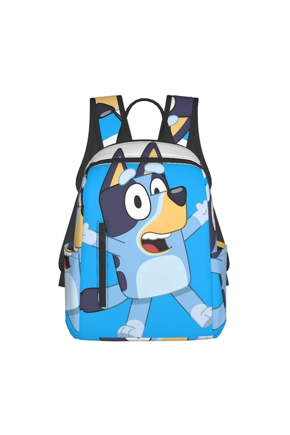 Bluey Pattern School Backpack for Students  Tear-resistant Bag Spacious, Comfortable, and Stylish Backpack with Multiple Pockets