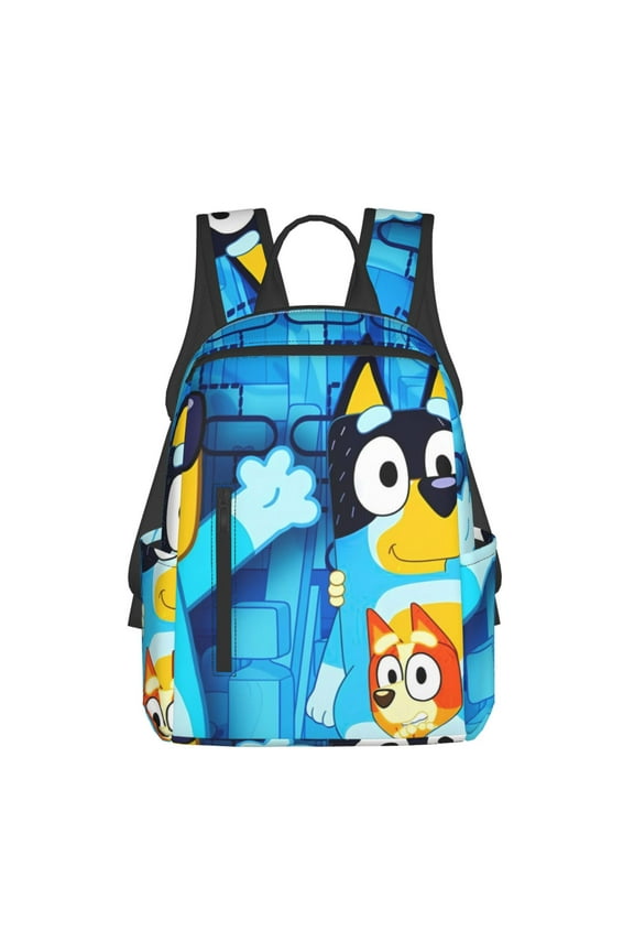 Bluey Pattern School Backpack for Students  Tear-resistant Bag Spacious, Comfortable, and Stylish Backpack with Multiple Pockets
