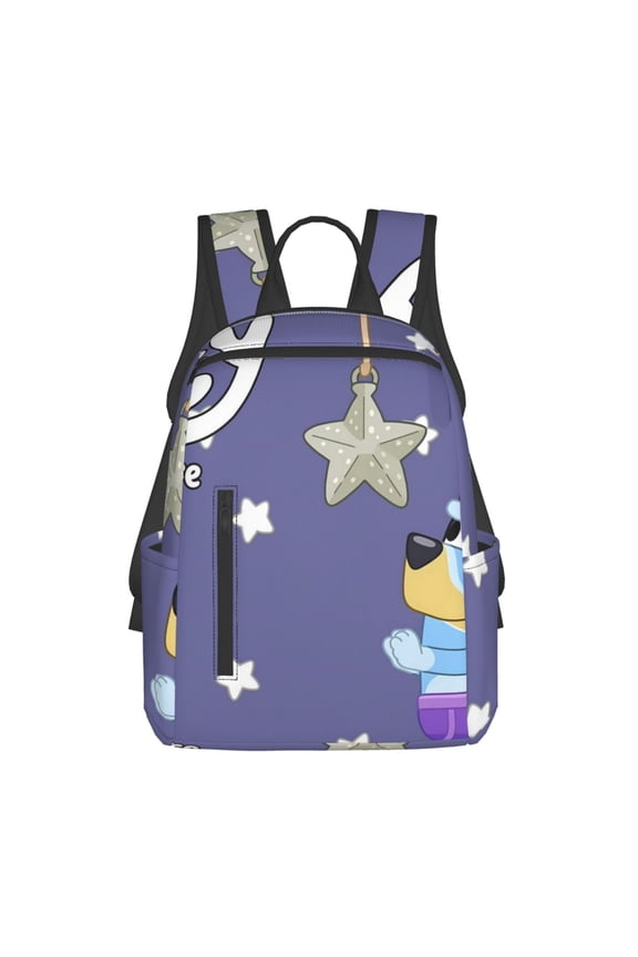 Bluey Pattern School Backpack for Students  Tear-resistant Bag Spacious, Comfortable, and Stylish Backpack with Multiple Pockets