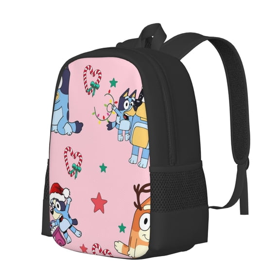 Kowoue Bluey Pattern Student Backpack –School backpack Large Capacity Durable and Ergonomic Backpack with Laptop Compartment and Multiple Pockets