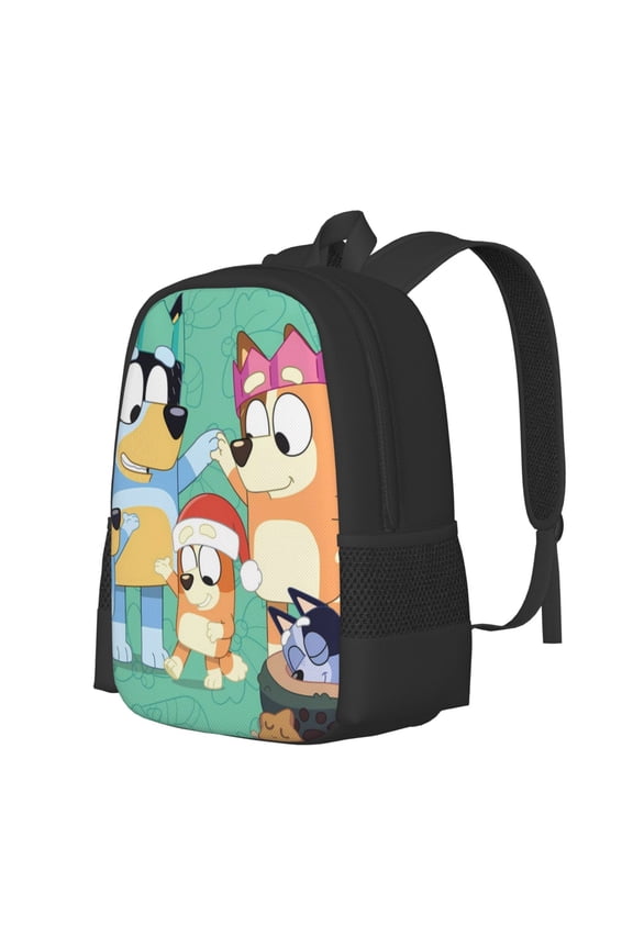 Bluey Pattern Student Backpack School backpack Large Capacity Durable and Ergonomic Backpack with Laptop Compartment and Multiple Pockets