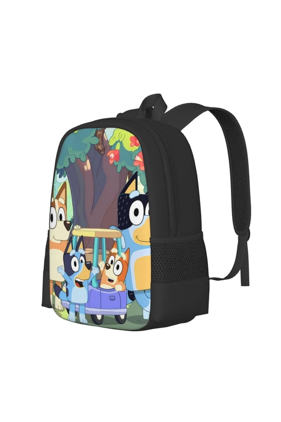 Bluey Pattern Student Backpack School backpack Large Capacity Durable and Ergonomic Backpack with Laptop Compartment and Multiple Pockets