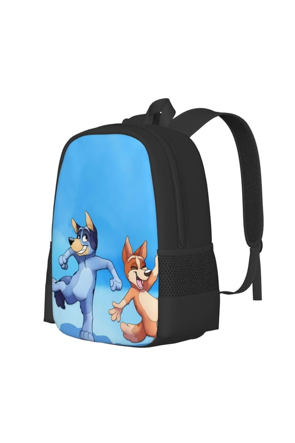 Bluey Pattern Student Backpack School backpack Large Capacity Durable and Ergonomic Backpack with Laptop Compartment and Multiple Pockets