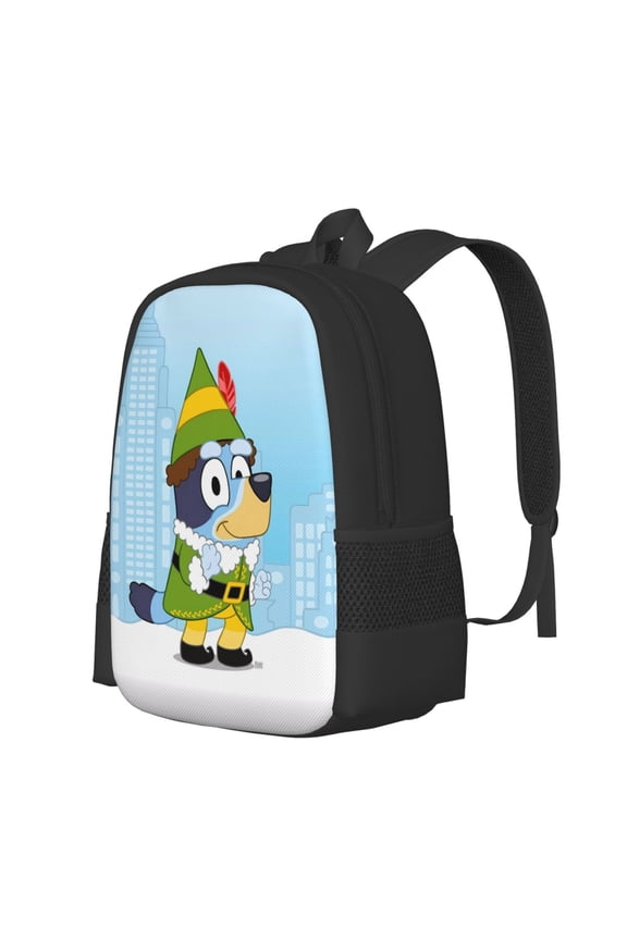 Bluey Pattern Student Backpack School backpack Large Capacity Durable and Ergonomic Backpack with Laptop Compartment and Multiple Pockets