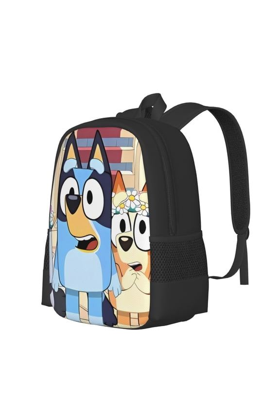 Bluey Pattern Student Backpack School backpack Large Capacity Durable and Ergonomic Backpack with Laptop Compartment and Multiple Pockets
