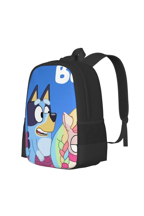 Bluey Pattern Student Backpack School backpack Large Capacity Durable and Ergonomic Backpack with Laptop Compartment and Multiple Pockets