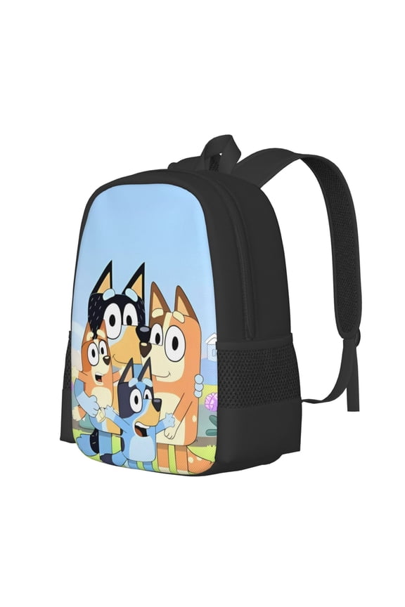 Bluey Pattern Student Backpack School backpack Large Capacity Durable and Ergonomic Backpack with Laptop Compartment and Multiple Pockets
