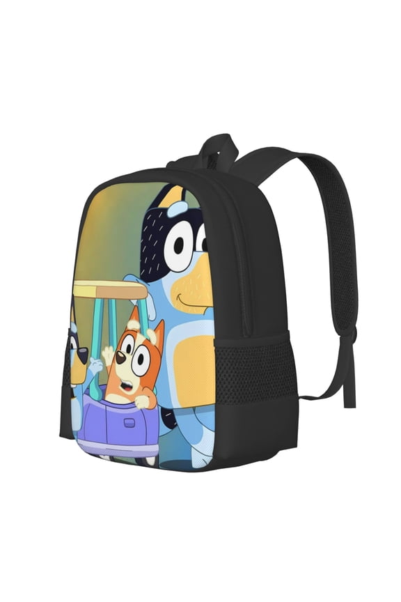Bluey Pattern Student Backpack School backpack Large Capacity Durable and Ergonomic Backpack with Laptop Compartment and Multiple Pockets