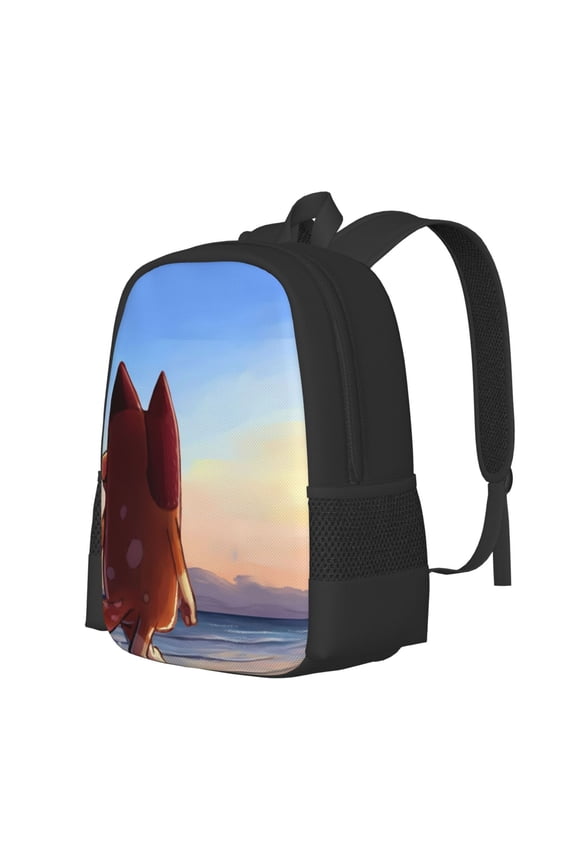 Bluey Pattern Student Backpack School backpack Large Capacity Durable and Ergonomic Backpack with Laptop Compartment and Multiple Pockets