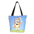 thumbnail image 1 of Kowoue Bluey Pattern Tote Bag Aesthetic Shoulder Bag, Grocery Tote with Shoulder Straps, Large Collapsible Tote with Protective Foam Lining, 1 of 6