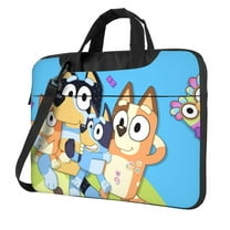 Kowoue Bluey Pattern Ultra-Thin Laptop Bag – Lightweight Shoulder Briefcase with Carry Handle, and Adjustable Strap, Fits 13-15.6-inch Laptops