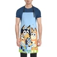 thumbnail image 1 of Kowoue Bluey Pattern Waterproof Cooking Apron with Pockets – Durable, Adjustable, and Stylish Kitchen Apron for Cooking, Painting, and Home Use, 1 of 8