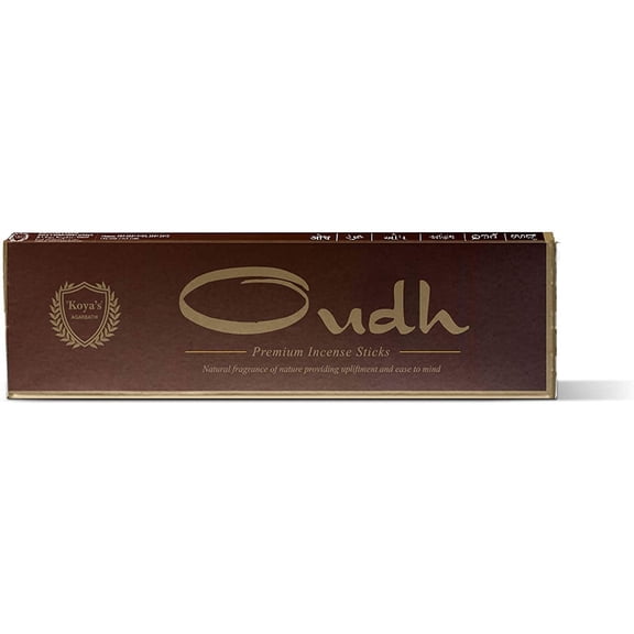 Koya's Oudh Premium Incense Sticks, Pack of 20 Sticks, 23 cm Long, Hand Crafted