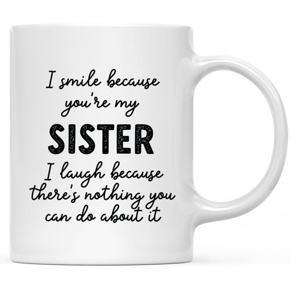 Koyal Wholesale 11oz Ceramic Coffee Mug Gifts - I Laugh Because There's Nothing You Can Do About It, 1-Pk