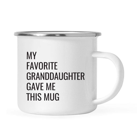 Koyal Wholesale 11oz. Stainless Steel Funny Campfire Coffee Mug Gag Gift, My Favorite Granddaughter Gave Me This Mug