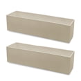 thumbnail image 1 of Koyal Wholesale 16"L x 4"H Desert Tan Ribbed Rectangle Vases, Pack 2, Rectangular Vase, Fluted Vase, Pleated Vase, 1 of 5