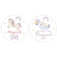 thumbnail image 1 of Koyal Wholesale 2" Birthday Unicorn Round Cupcake Toppers DIY, Magical One Pastel Unicorn Theme for Party Decor, 20-Pk, 1 of 5