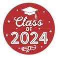 thumbnail image 1 of Koyal Wholesale 2024 Graduation Stickers, Red, Party Favors, Bulk 40 Pack, 2 Inch, 1 of 5
