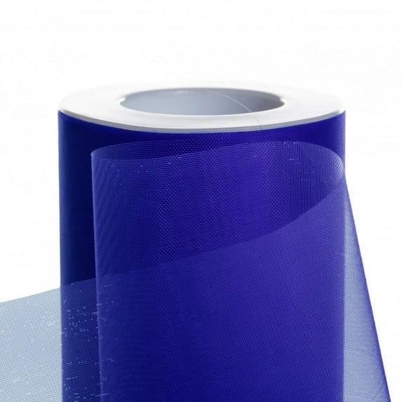 Koyal Wholesale 25-Yard Sheer Organza Fabric Roll, 6-Inch, Royal Blue