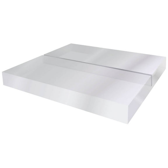 Koyal Wholesale 3" x 3.25" Blank Clear Acrylic Base Stands, Set of 6 Bulk Lucite Holders, for Acrylic Signage