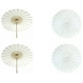 thumbnail image 1 of Koyal Wholesale 32-Inch White Paper Parasol, 4-Pack Oriental Umbrella for Wedding, Party Favors, Summer  Shade, 1 of 5