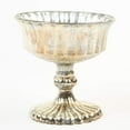 thumbnail image 1 of Koyal Wholesale 4.5-Inch Burnt Gold Glass Compote Bowl Pedestal Flower Bowl Centerpiece, 1 of 4