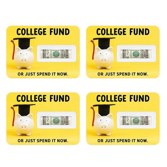 Koyal Wholesale 4-Pack Graduation Money Cards, Funny College Fund Cash Gift 5x7