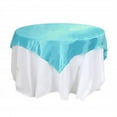 thumbnail image 1 of Koyal Wholesale 404077 Satin Table Overlay - Diamond Blue - 72 x 72 in., 1 of 1