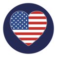 thumbnail image 1 of Koyal Wholesale 4th Of July Patriotic Stickers, Heart American Flag, Party Favors, Memorial, Veterans Day, Pack-40, 1 of 5