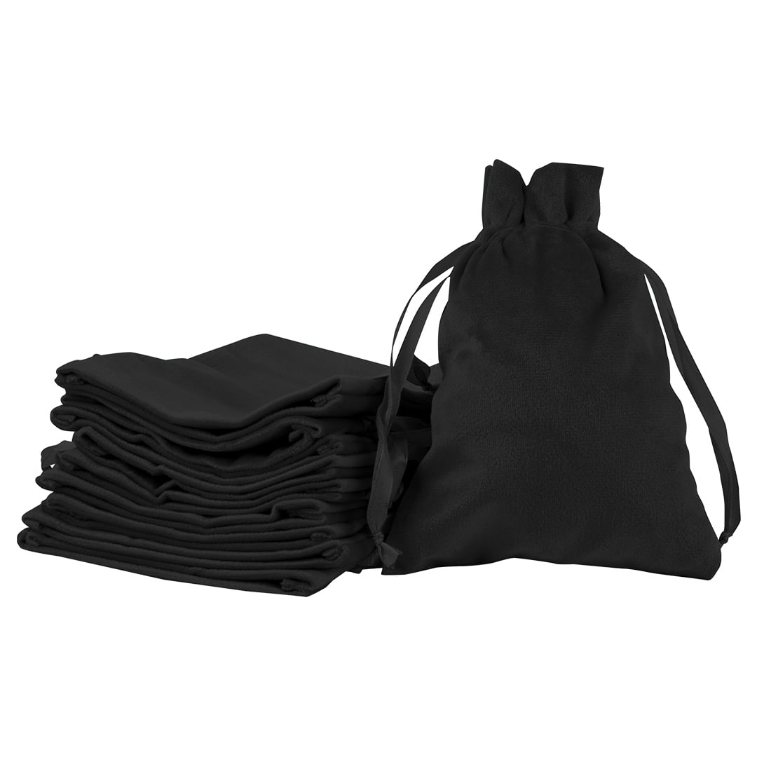 Black Cotton Bag with Black Drawstrings, Wholesale Cotton