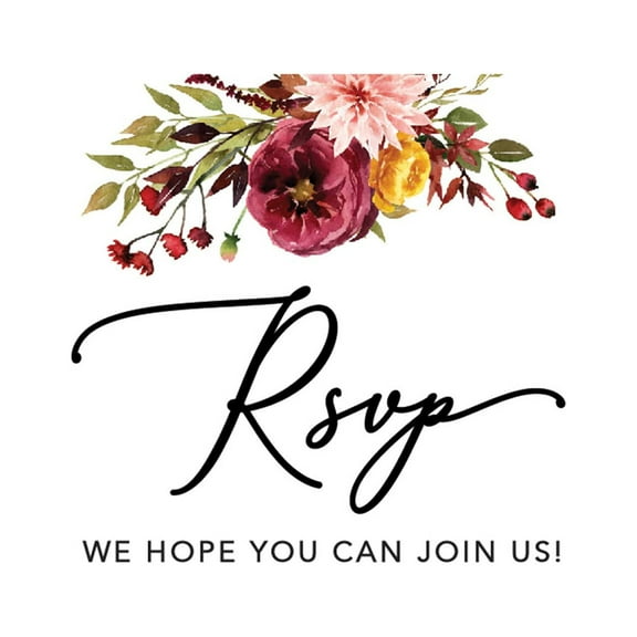 Koyal Wholesale 56-Pk RSVP Postcards for Wedding Fall Burgundy Marsala Cardstock Response Reply Cards, "4 x 6"