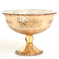 thumbnail image 1 of Koyal Wholesale 7-Inch Rose Gold Glass Compote Bowl Pedestal Flower Bowl Centerpiece, 1 of 4