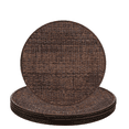 thumbnail image 1 of Koyal Wholesale Acrylic Brown Wicker Woven Charger Plates for Weddings Birthdays Quinceaneras Party Events, 4-Pack, 1 of 5