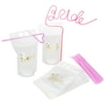 thumbnail image 1 of Koyal Wholesale Bachelorette Drink Pouch Cups With Straw Pack, Non-Leak Adult Drink Pouches, Gold Foil, 16-Pack, 1 of 5