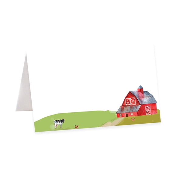 Koyal Wholesale Barn Farm Table Tent Place Cards for Wedding Party Tables, Seating Name Place Cards, 56 Pack