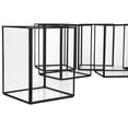 thumbnail image 1 of Koyal Wholesale Black Geometric Hurricane Candle Holder Set of 6 for Table, Home, Patio, 1 of 6